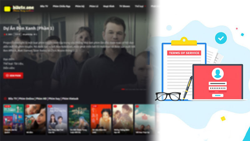 Điều khoản sử dụng trang web Bilu - Trang web xem phim số 1
